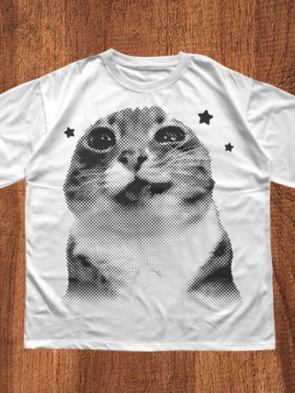 Funny Pee Cat Meme T-shirt White